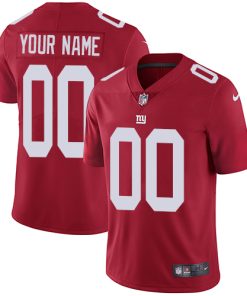 Nike New York Giants Customized Red Alternate Stitched Vapor Untouchable Limited Men's NFL Jersey