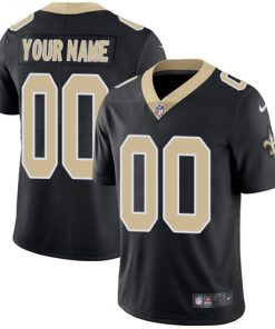 Nike New Orleans Saints Customized Black Team Color Stitched Vapor Untouchable Limited Men's NFL Jersey