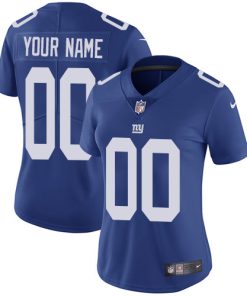 Nike New York Giants Customized Royal Blue Team Color Stitched Vapor Untouchable Limited Women's NFL Jersey
