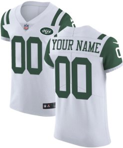 Nike New York Jets Customized White Stitched Vapor Untouchable Elite Men's NFL Jersey