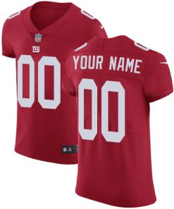 Nike New York Giants Customized Red Alternate Stitched Vapor Untouchable Elite Men's NFL Jersey