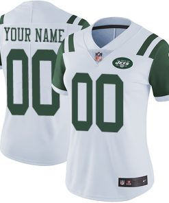 Nike New York Jets Customized White Stitched Vapor Untouchable Limited Women's NFL Jersey