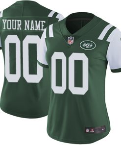 Nike New York Jets Customized Green Team Color Stitched Vapor Untouchable Limited Women's NFL Jersey