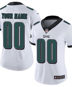 Nike Philadelphia Eagles Customized White Stitched Vapor Untouchable Limited Women's NFL Jersey