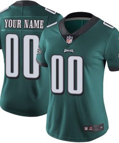 Nike Philadelphia Eagles Customized Midnight Green Team Color Stitched Vapor Untouchable Limited Women's NFL Jersey