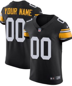 Nike Pittsburgh Steelers Customized Black Alternate Stitched Vapor Untouchable Elite Men's NFL Jersey