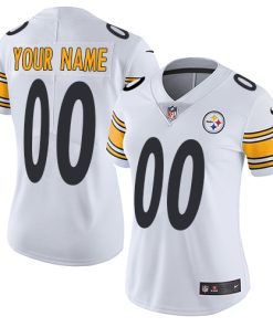 Nike Pittsburgh Steelers Customized White Stitched Vapor Untouchable Limited Women's NFL Jersey