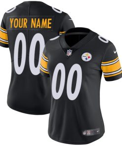 Nike Pittsburgh Steelers Customized Black Team Color Stitched Vapor Untouchable Limited Women's NFL Jersey