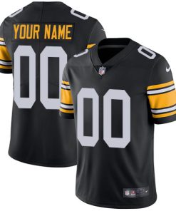 Nike Pittsburgh Steelers Customized Black Alternate Stitched Vapor Untouchable Limited Men's NFL Jersey