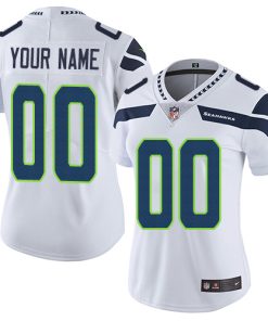 Nike Seattle Seahawks Customized White Stitched Vapor Untouchable Limited Women's NFL Jersey