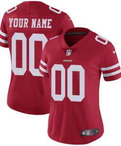 Nike San Francisco 49ers Customized Red Stitched Vapor Untouchable Limited Women's NFL Jersey