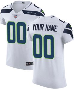 Nike Seattle Seahawks Customized White Stitched Vapor Untouchable Elite Men's NFL Jersey