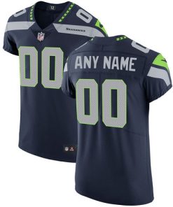 Nike Seattle Seahawks Customized Steel Blue Team Color Stitched Vapor Untouchable Elite Men's NFL Jersey