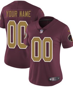 Nike Washington Redskins Customized Burgundy Red Alternate Stitched Vapor Untouchable Limited Women's NFL Jersey