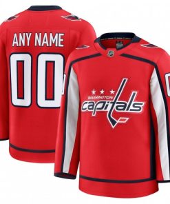 Washington Capitals Home Premium Custom Jersey - Red