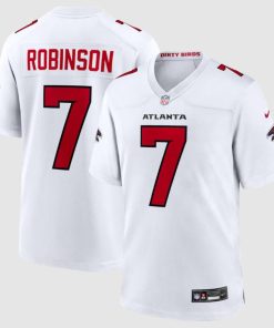 Bijan Robinson #7 Atlanta Falcons Nike White Jersey