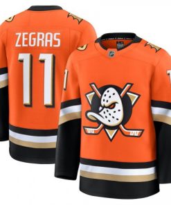 Anaheim Ducks Trevor Zegras Orange Home Premium Jersey