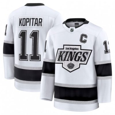 Anze Kopitar Men's Los Angeles Kings White Away Premium Jersey