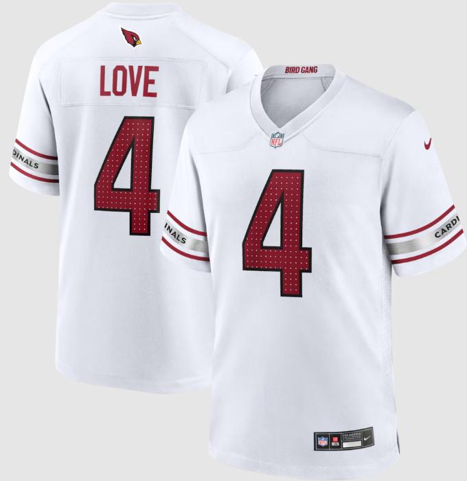 Arizona Cardinals Nike Game Road Jersey - Jeremiyah Love