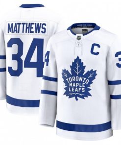 Auston Matthews Men's Toronto Maple Leafs White Away Premium Jersey