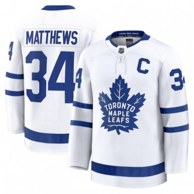 Auston Matthews Men's Toronto Maple Leafs White Away Premium Jersey