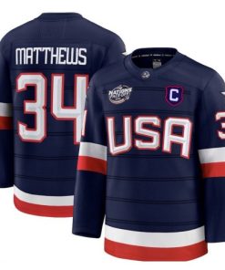 Auston Matthews USA 2025 Navy 4 Nations Face-Off Jersey