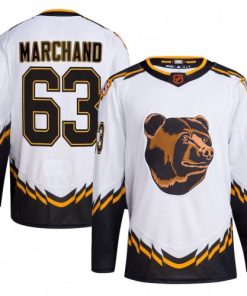 Brad Marchand Boston Bruins White Reverse Retro Premium Jersey
