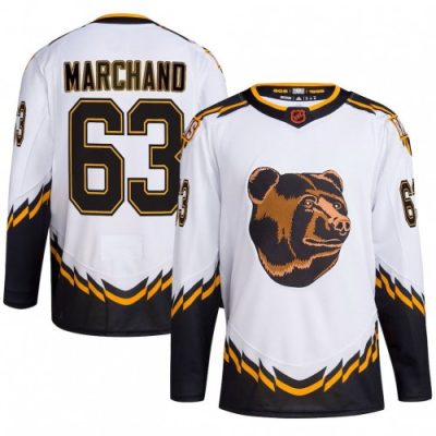 Brad Marchand Boston Bruins White Reverse Retro Premium Jersey
