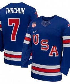 Brady Tkachuk USA Hockey Olympic Nike 2026 Royal Home Replica Jersey