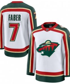 Brock Faber Minnesota Wild White 25th Anniversary Premium Jersey