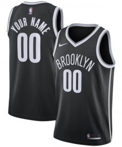 Brooklyn Nets Nike Swingman Custom Jersey  - Black