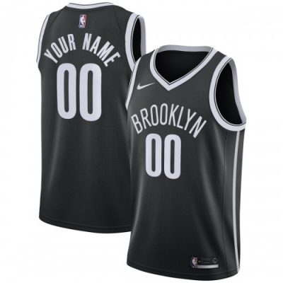 Brooklyn Nets Nike Swingman Custom Jersey - Black