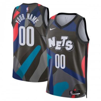 Brooklyn Nets Nike Unisex Custom Swingman Jersey - Black - Hardwood Classics