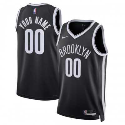 Brooklyn Nets Nike Unisex Swingman Custom Jersey Black