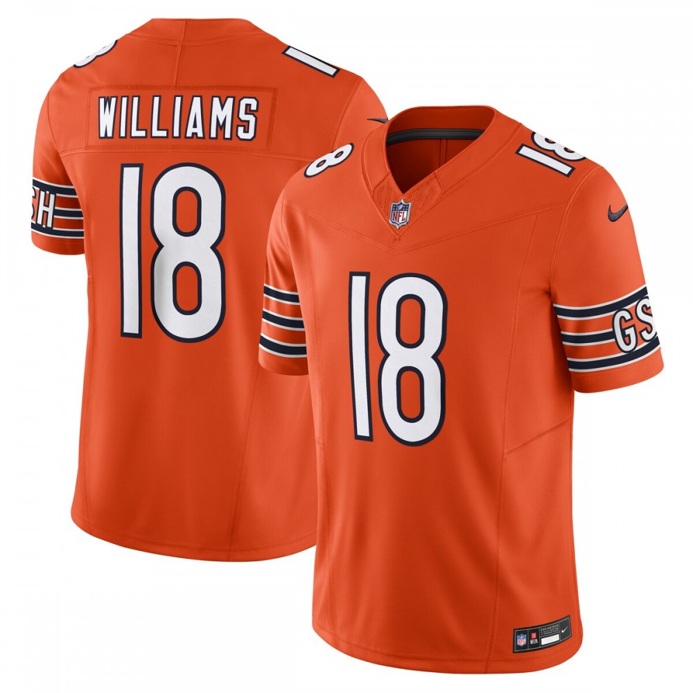 Caleb Williams #18 Chicago Bears Nike Vapor F.U.S.E. Limited Jersey - Orange