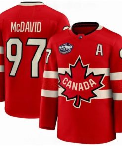 Canada Connor McDavid 2025 Red Hockey Team 4 Nations Face-Off Jersey