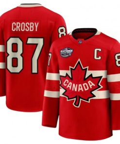 Canada Sidney Crosby 2025 Red Hockey Team 4 Nations Face-Off Jersey