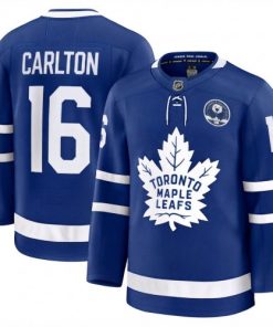Carlton the Bear Men's Toronto Maple Leafs Blue Home Premium Jersey