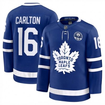 Carlton the Bear Men's Toronto Maple Leafs Blue Home Premium Jersey