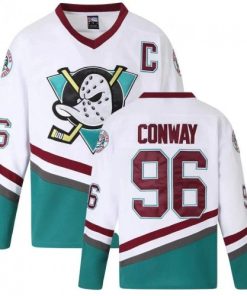 Charlie Conway Men's Anaheim Ducks 1996/97 Retro White Jersey
