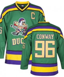 Charlie Conway Men's Mighty Ducks Movie Green Ice Hockey Jersey