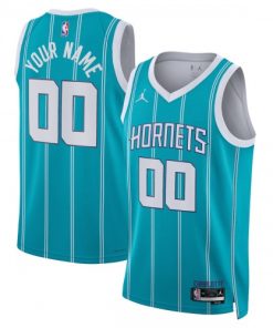 Charlotte Hornets Jordan Brand Unisex Swingman Custom Jersey Teal