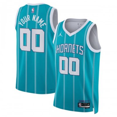 Charlotte Hornets Jordan Brand Unisex Swingman Custom Jersey Teal