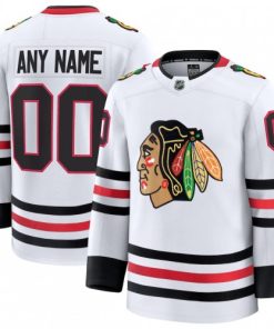 Chicago Blackhawks Away Premium Custom Jersey - White