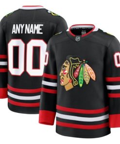 Chicago Blackhawks Black Alternate Premium Custom Jersey