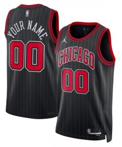 Chicago Bulls Jordan Brand Unisex Swingman Custom Jersey - Statement Edition - Black