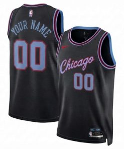 Chicago Bulls Nike Unisex 2025/26 Hardwood Classics Black Swingman Custom Jersey