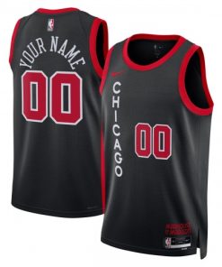 Chicago Bulls Nike Unisex Custom Swingman Jersey - Black - Hardwood Classics