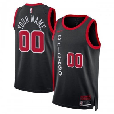 Chicago Bulls Nike Unisex Custom Swingman Jersey Black
