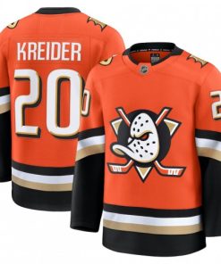 Chris Kreider Men's Anaheim Ducks Orange Home Premium Jersey
